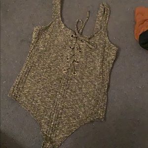 Only worn once!!! Express lace up bodysuit